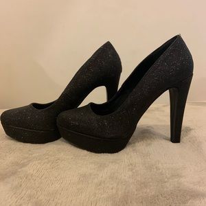 Charlotte Russe Black Sparkle Heels